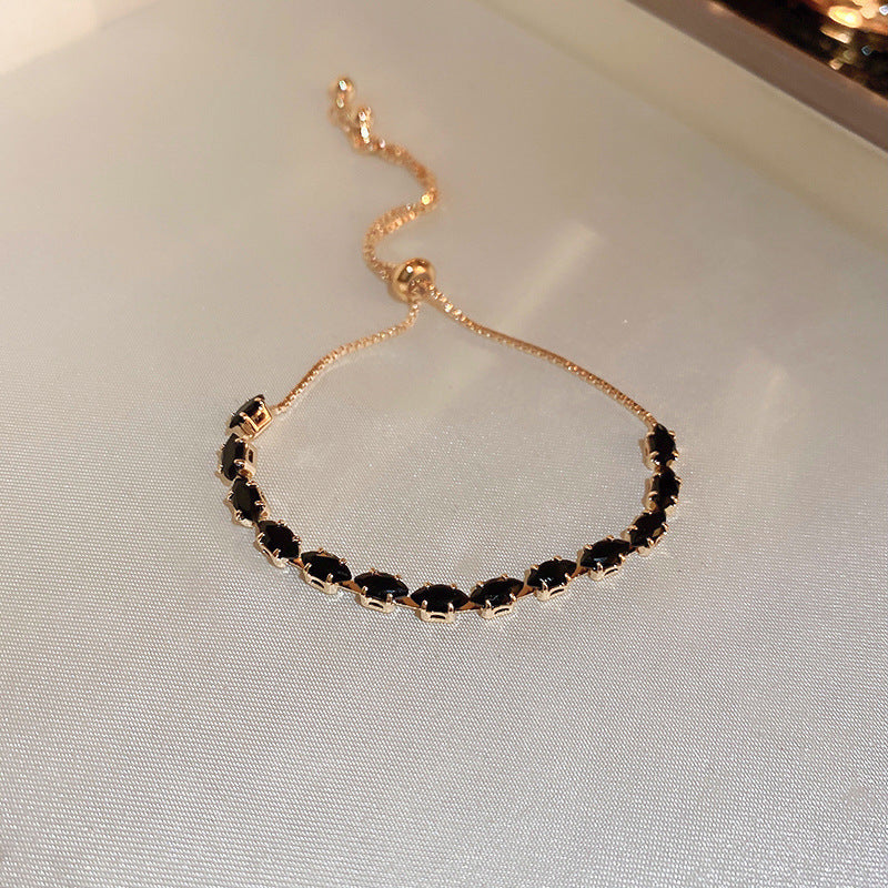 Wholesale Light Luxury Niche Exquisite High-end Pull-out Adjustable Zircon Bracelet