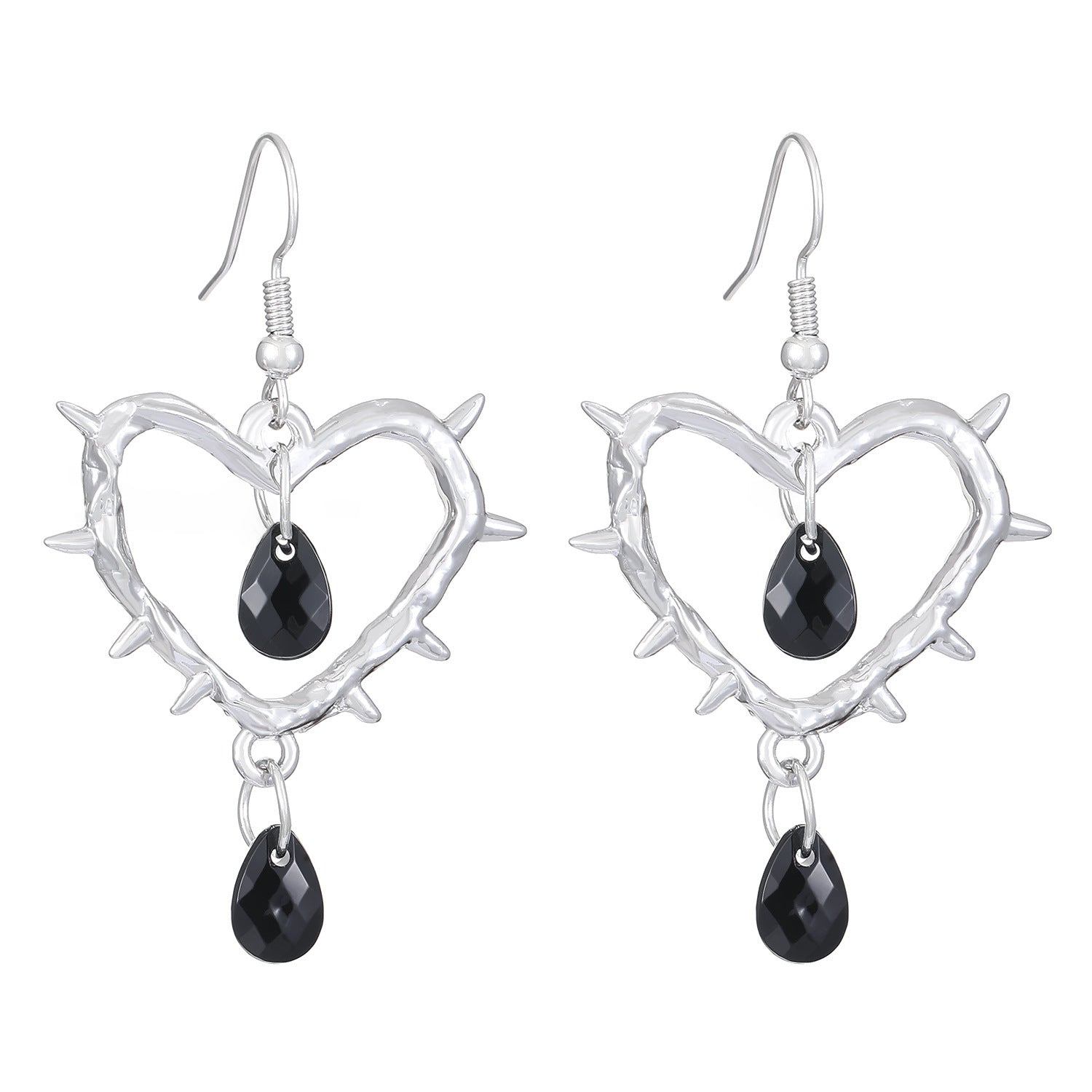 Wholesale Thorns Love Women's Punk Gothic Vintage Cross Drop Earrings