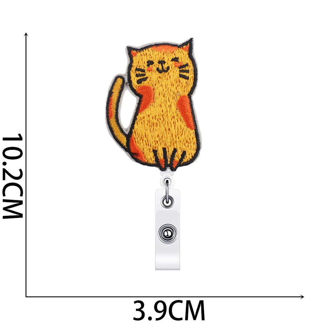 Wholesale Lazy Cat Easy Pull Button Embroidered Cloth Sticker
