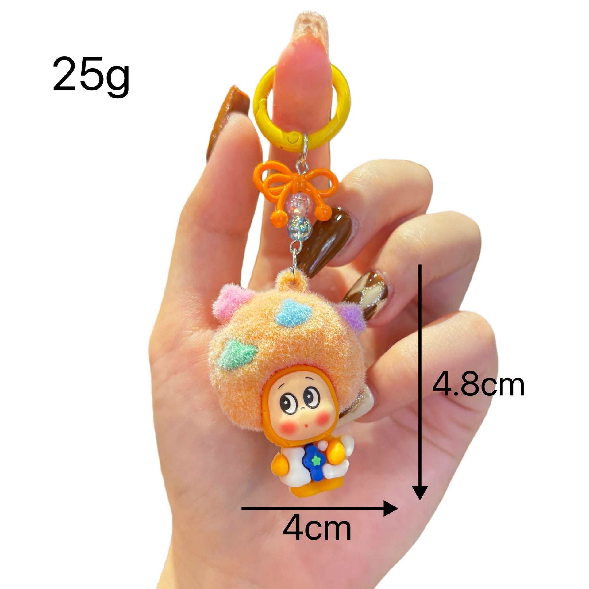 Wholesale Plush Explosion Head Cute Cartoon Pvc Soft Glue Keychain