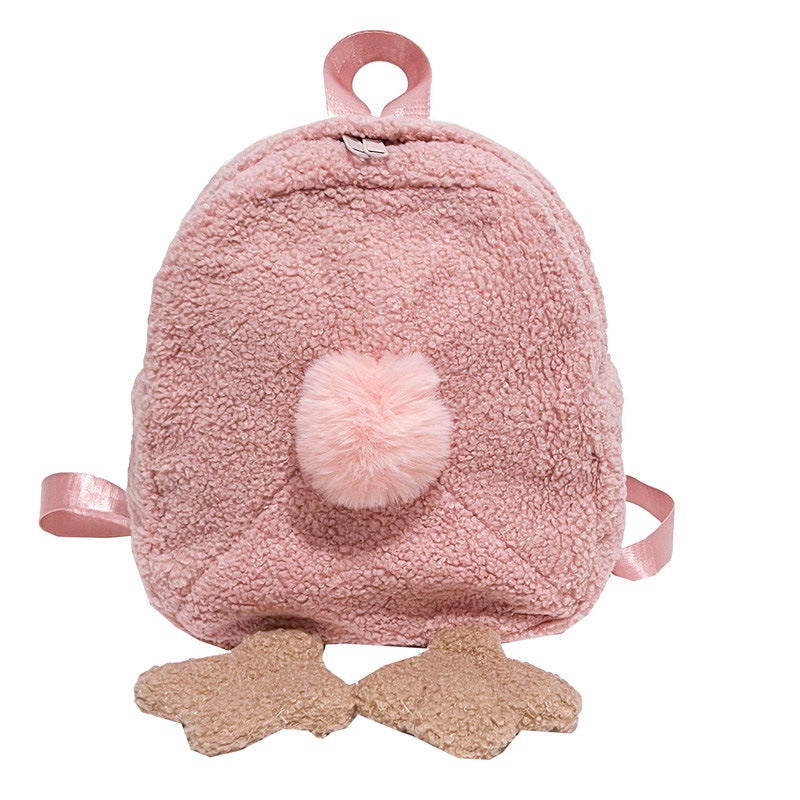 Wholesale Lamb Wool Duck Paw Small Backpack