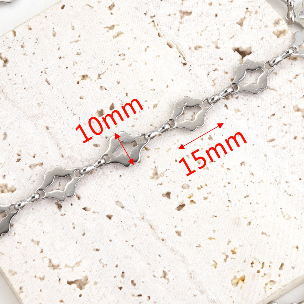 Wholesale 5 rolls - 500 cm various styles of stainless steel punk chain