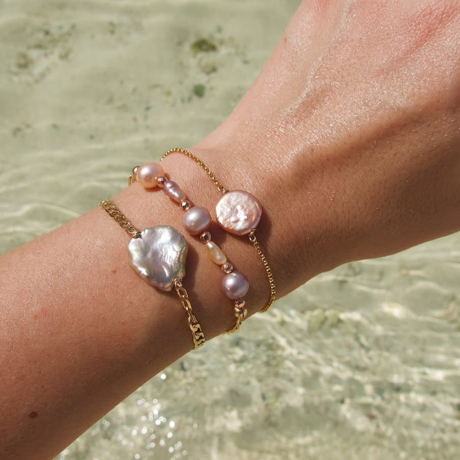 Wholesale Irregular Baroque Pearl Bracelet Light Luxury  Freshwater Pearl Bracelet for Women