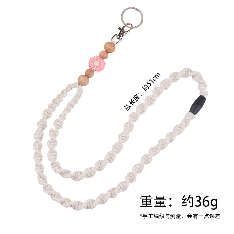 Wholesale Cartoon Little Daisy Handmade Woven Keychain