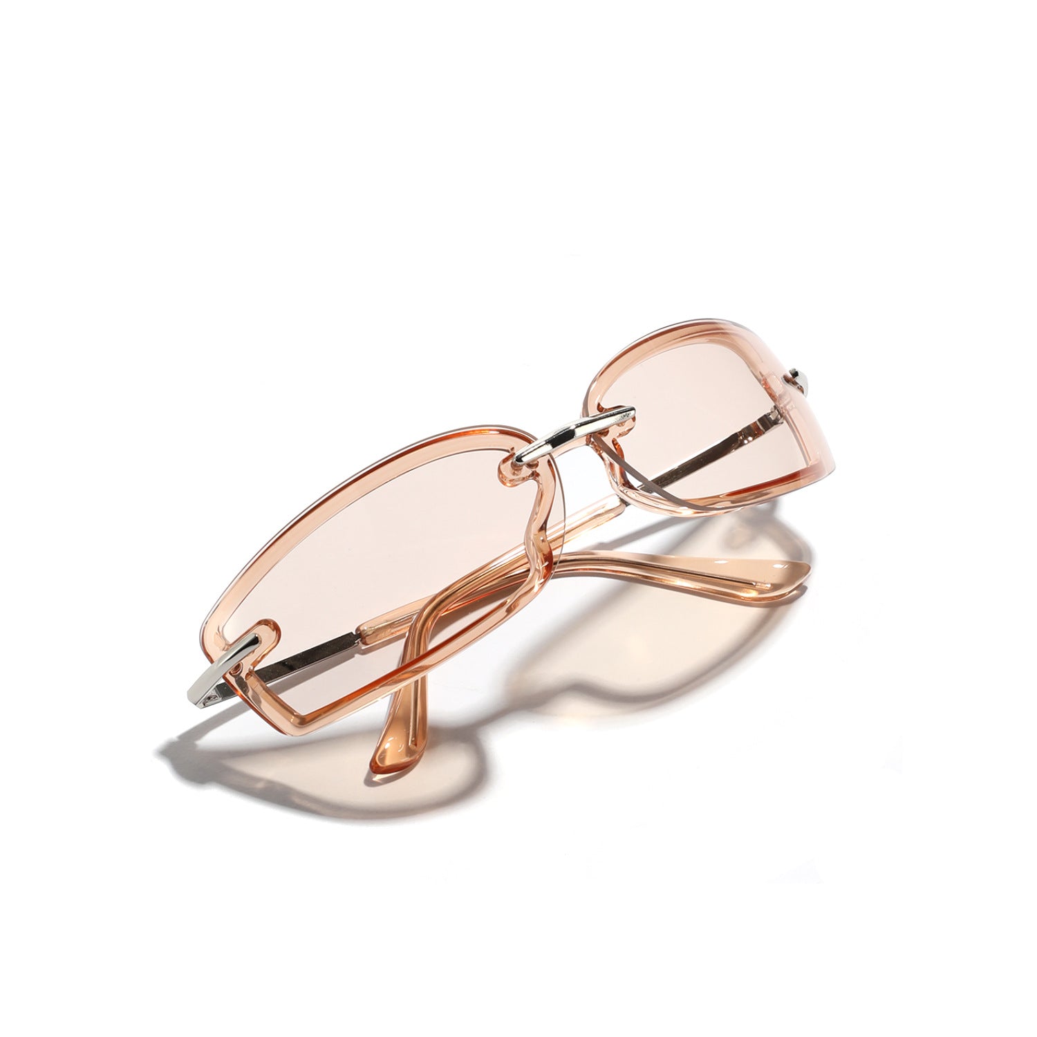 Gafas de sol futuristas de PC cuadrados y2K