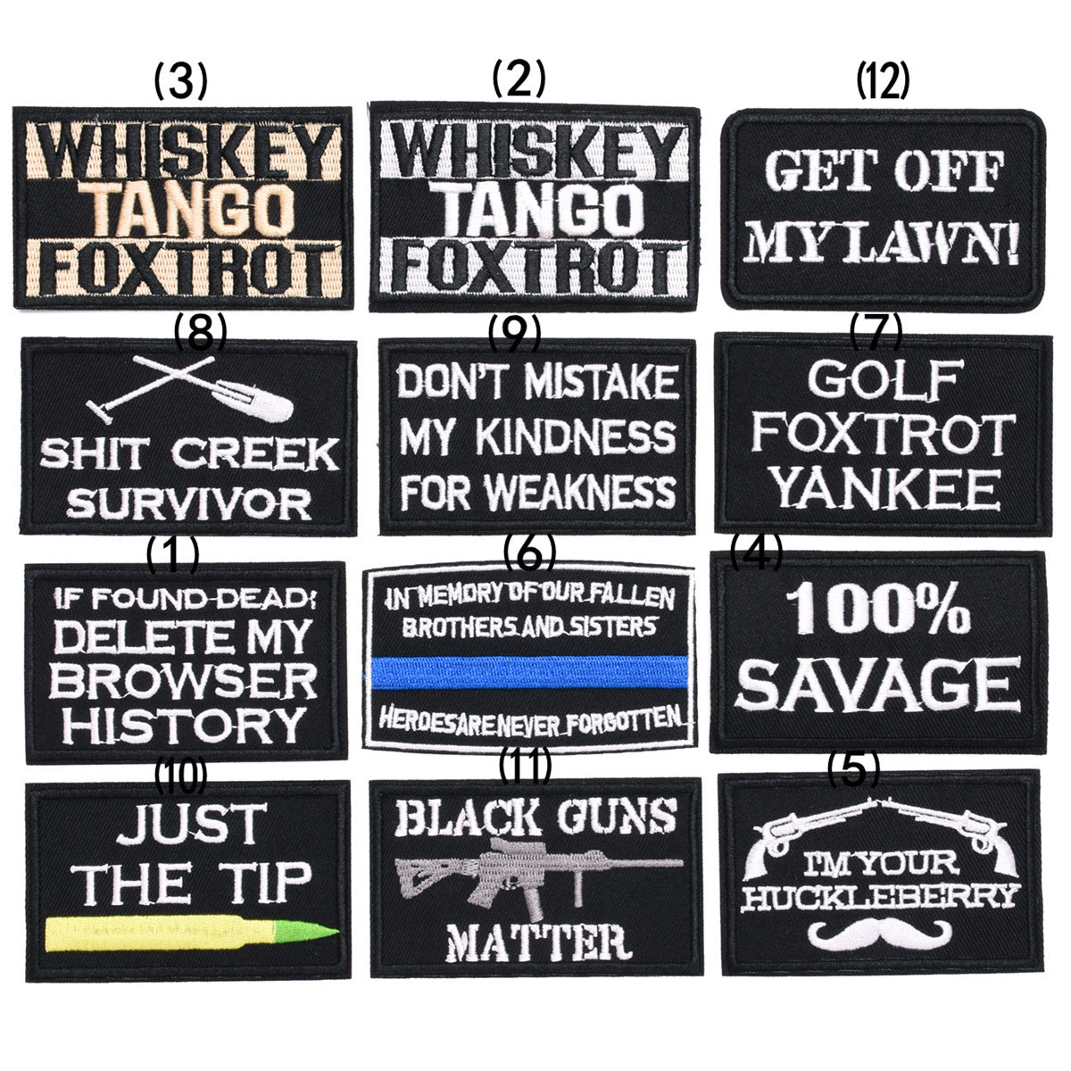 Wholesale Black White Letter Embroidery Patch Chic Decorative Cloth Badge For Jeans Party Craft Supply