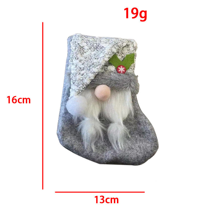 Wholesale Creative Plush Christmas Stockings Candy Bags Christmas Decoration Supplies