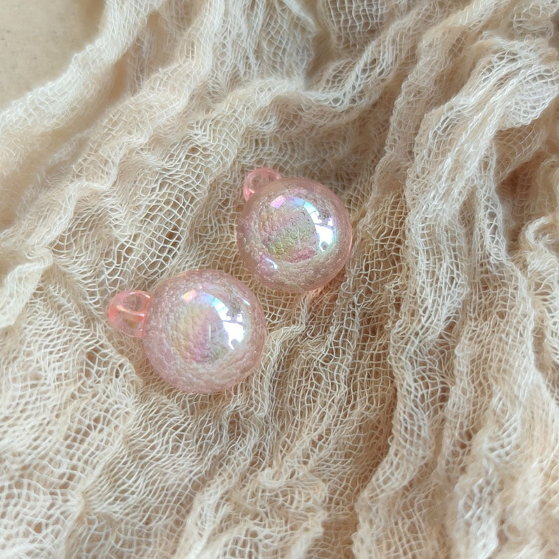 Wholesale 100PCS/PACK Transparent Bubble ab Color Hanging Hole Acrylic Round Beads