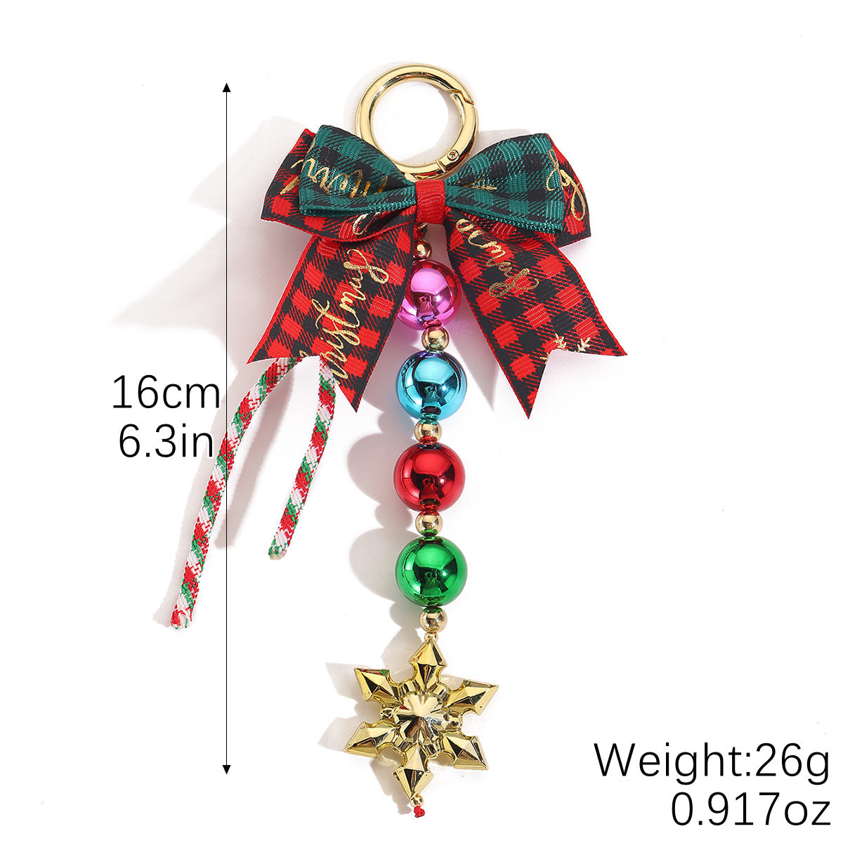 Wholesale  Christmas Atmosphere Keychain Pendant Woven Lanyard Bag Keychain