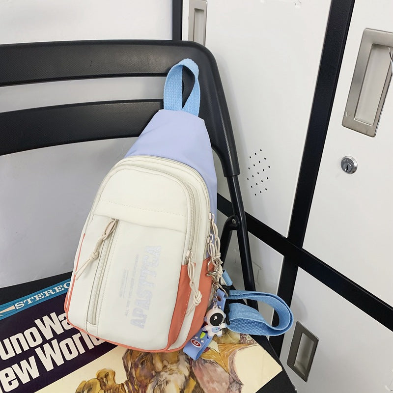 Wholesale Crossbody bag women's trendy fashion waist bag sports multifunctional chest bag new style one-shoulder student campus small backpack