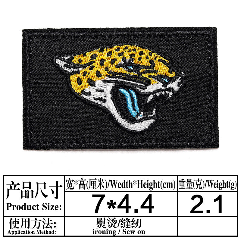 Wholesale Twill Embroidered Patch Team Badge Rectangular Decorative Accent For Bags Clothing Towels