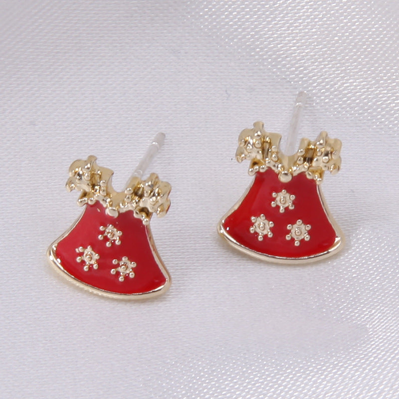 Wholesale Diamond Bell Snowflake Christmas Tree Earrings