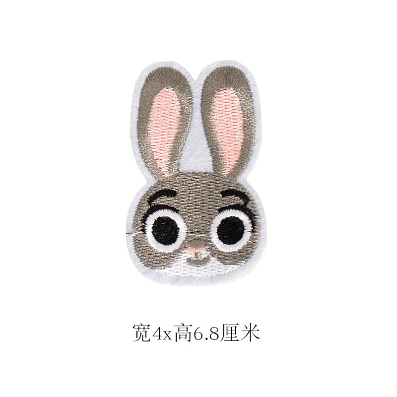 Wholesale Cute Puppy Rabbit Cartoon Embroidered Patches For Kids Clothes Repair And DIY Crafts