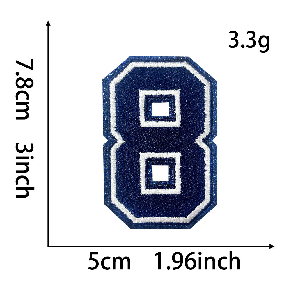 Wholesale Baseball Numbers 0 9 Iron On Embroidery Patches Polyester Fashion Accessory DIY Craft Supply For Clothing And Boutique Resale