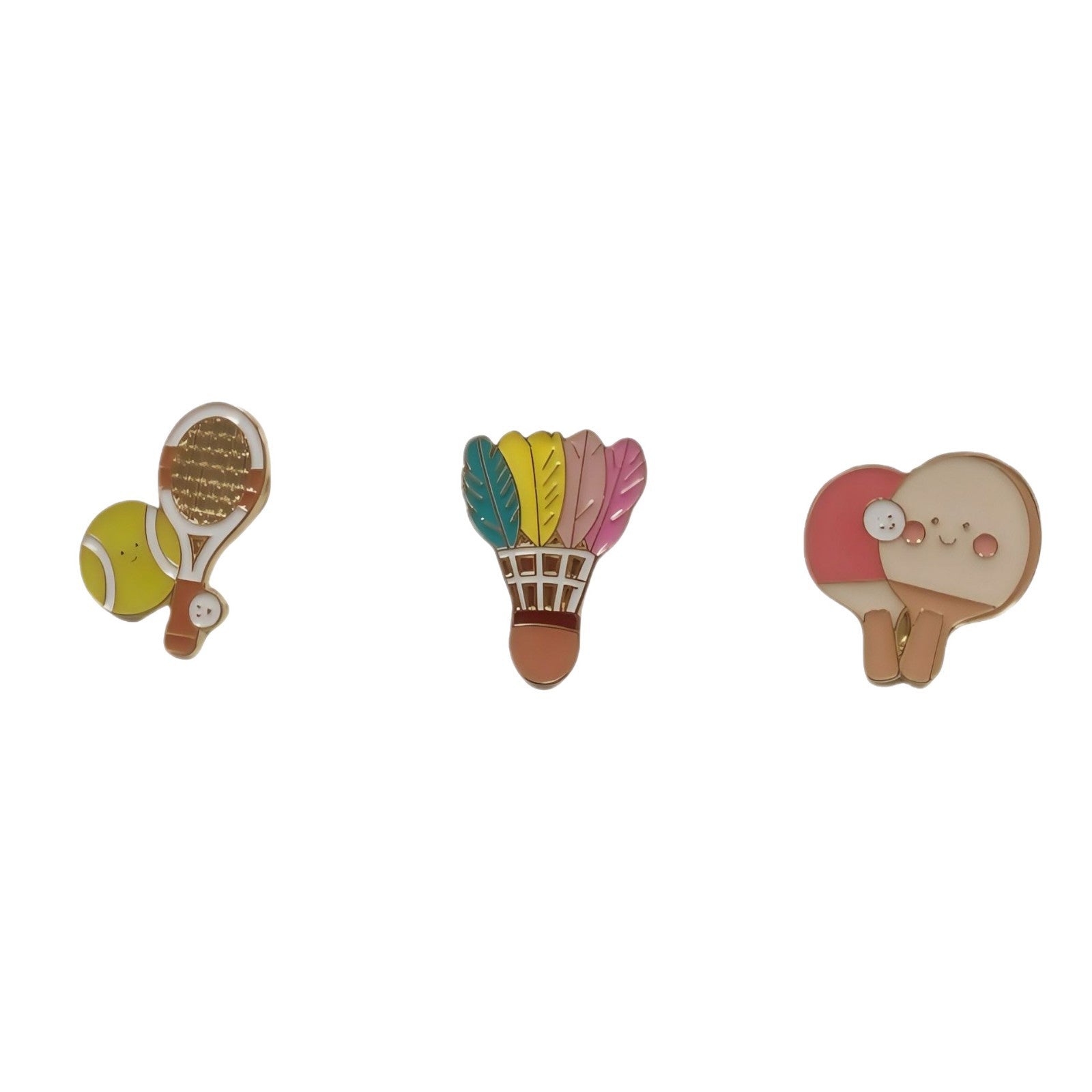 Wholesale Badminton and table tennis brooches are available