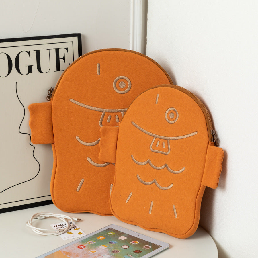 Wholesale Ugly and Cute Taiyaki 11-inch Ipad Inner Bag 13-inch Mac Laptop Clutch Bag
