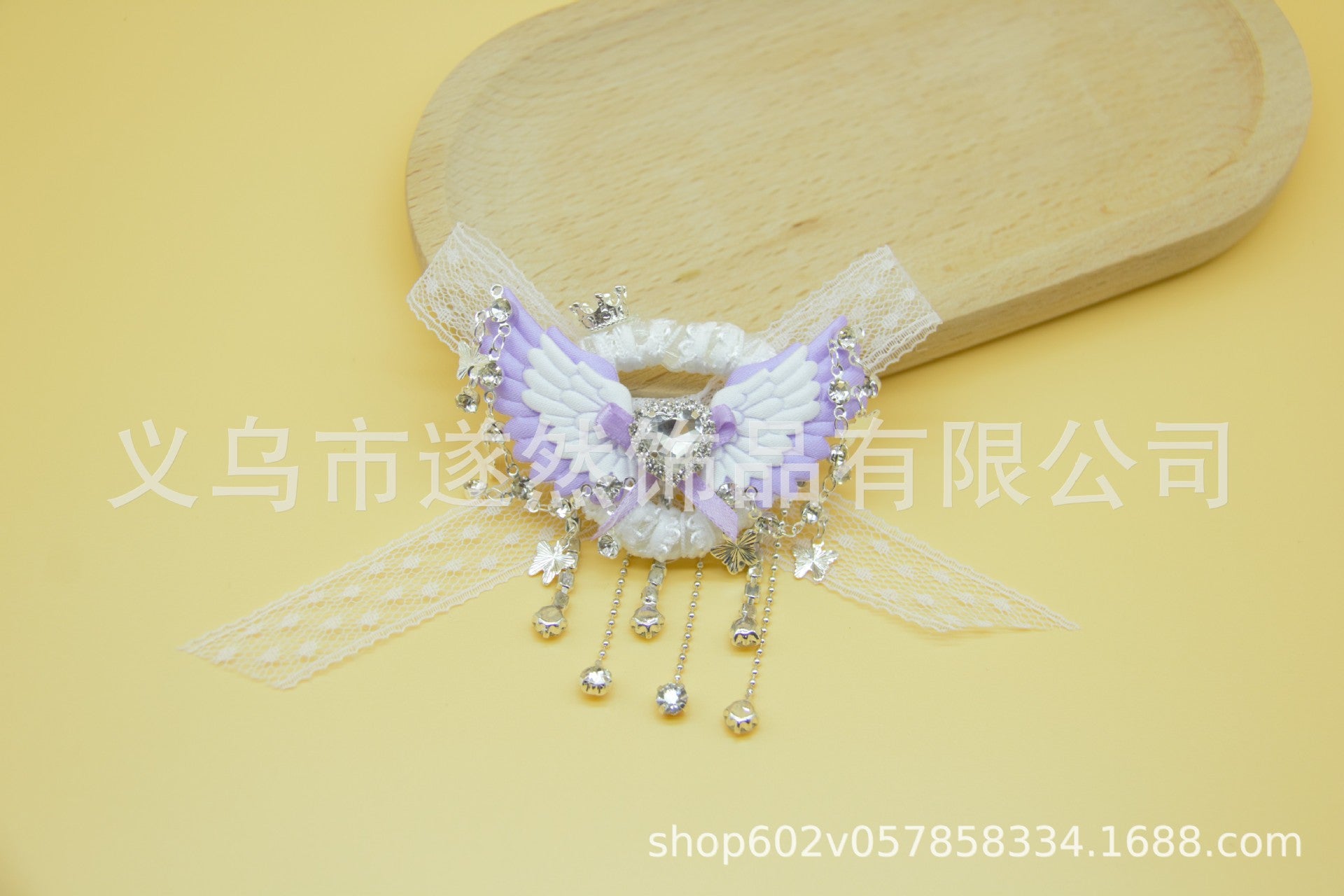 Wholesale 6pcs Heavy Industry High-quality Lace Bow Tassel Diamond DIY Jewelry Accessories