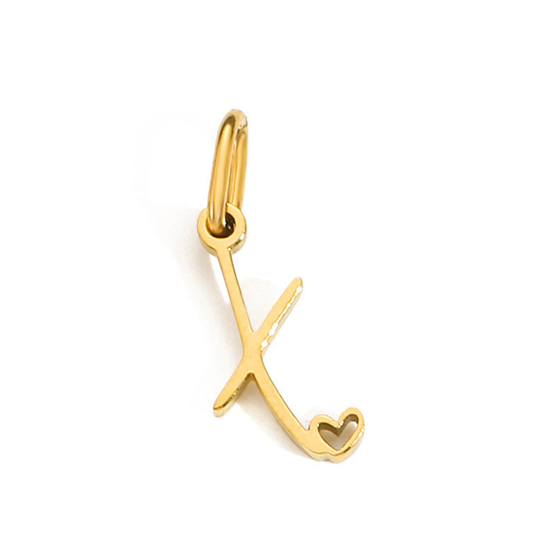Wholesale English Letter 14k Gold Stainless Steel Pendant