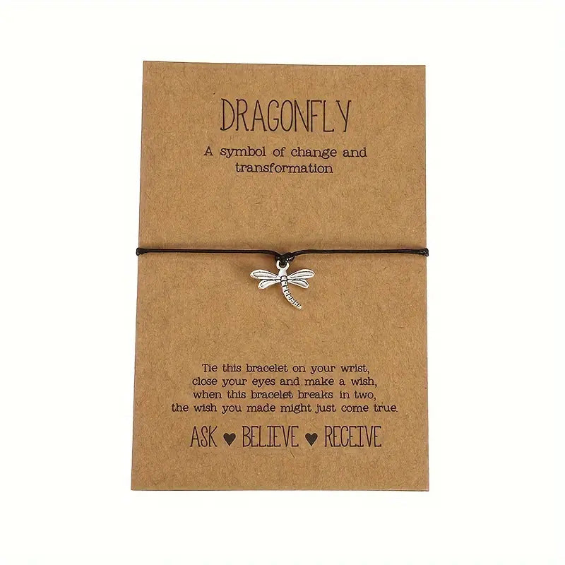 Wholesale Animal alloy pendant with adjustable hand woven bracelet