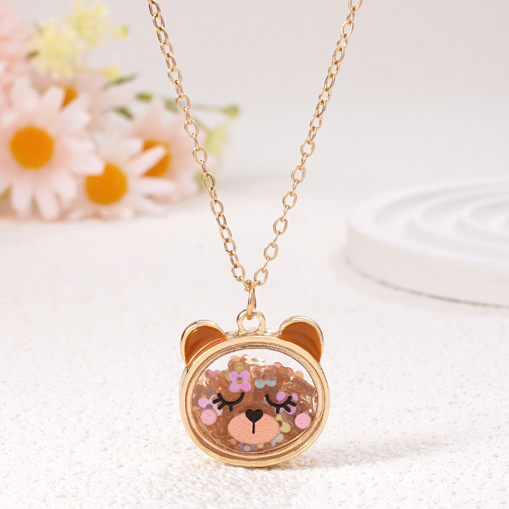 Wholesale Cute Cat Frog Bear Kidsren' s Necklace