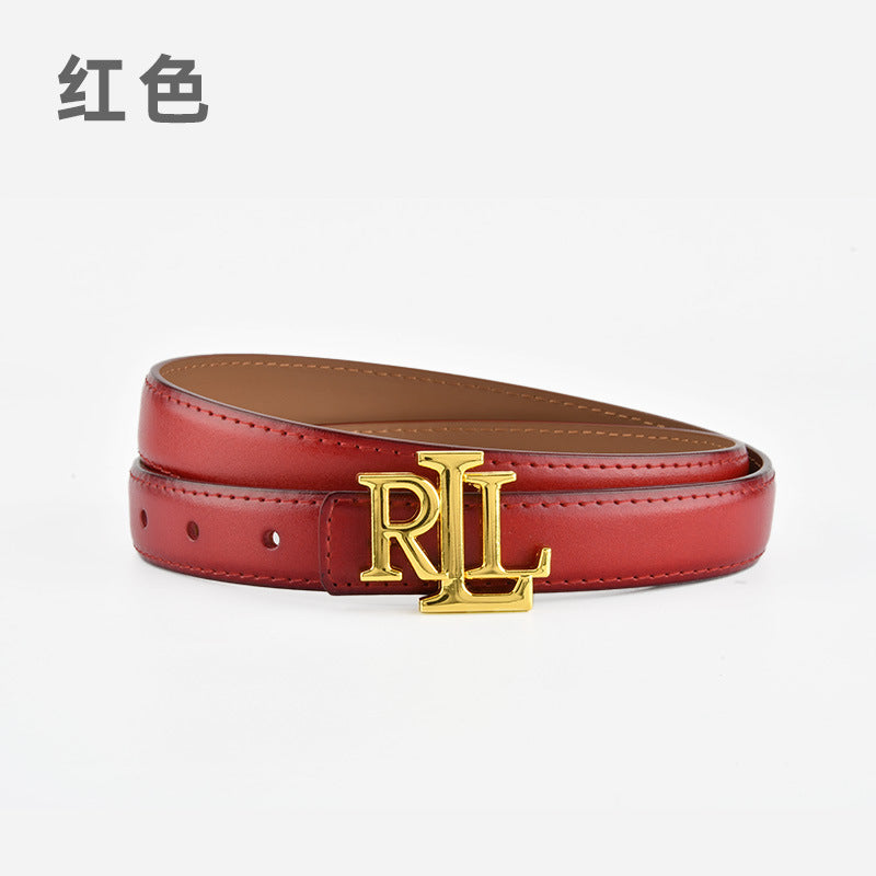Wholesale Letter genuine leather women' s belt cowhide belt
