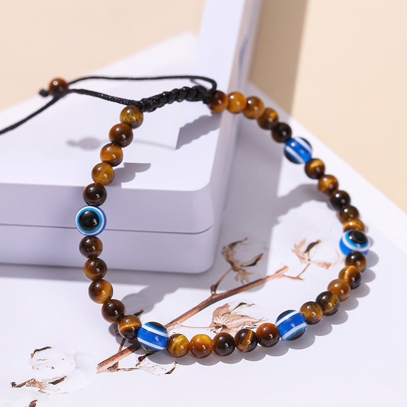 Wholesale Devil Eye Yellow Tiger Eye Bracelet
