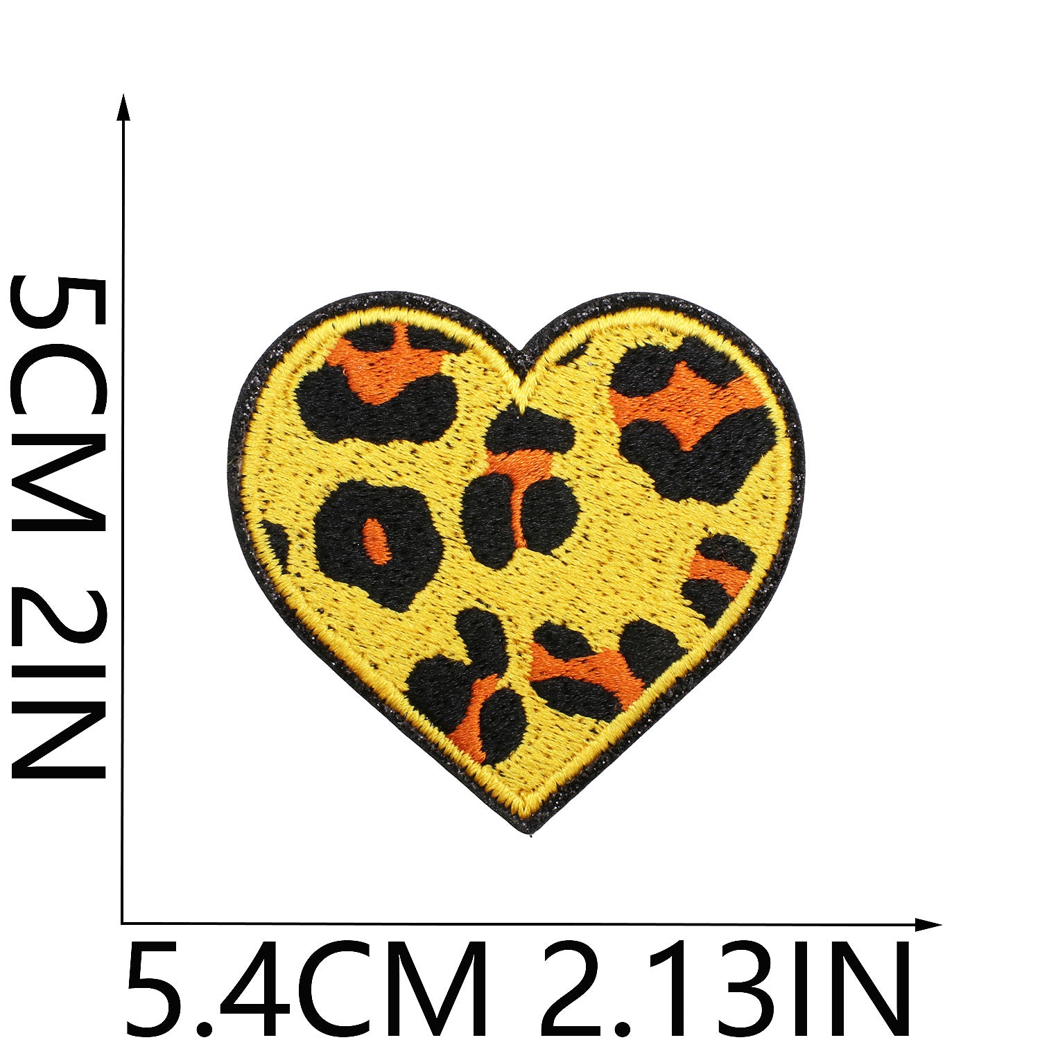 Wholesale Leopard Print Glitter Star Embroidered Patch Polyester Applique For Clothing Bags DIY