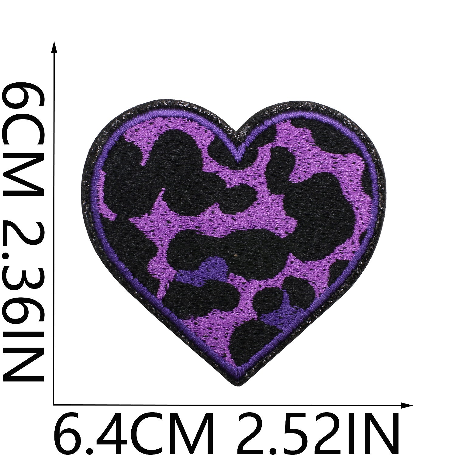 Wholesale Leopard Print Glitter Star Embroidered Patch Polyester Applique For Clothing Bags DIY