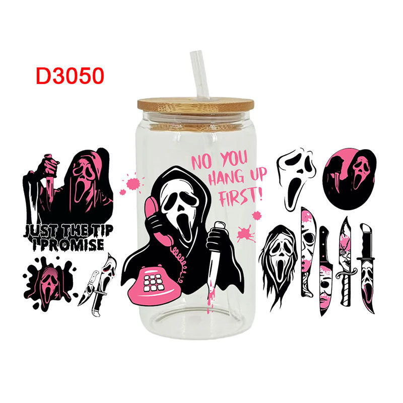Wholesale Skeleton Phone Series  16oz Cup UV DTF Wraps