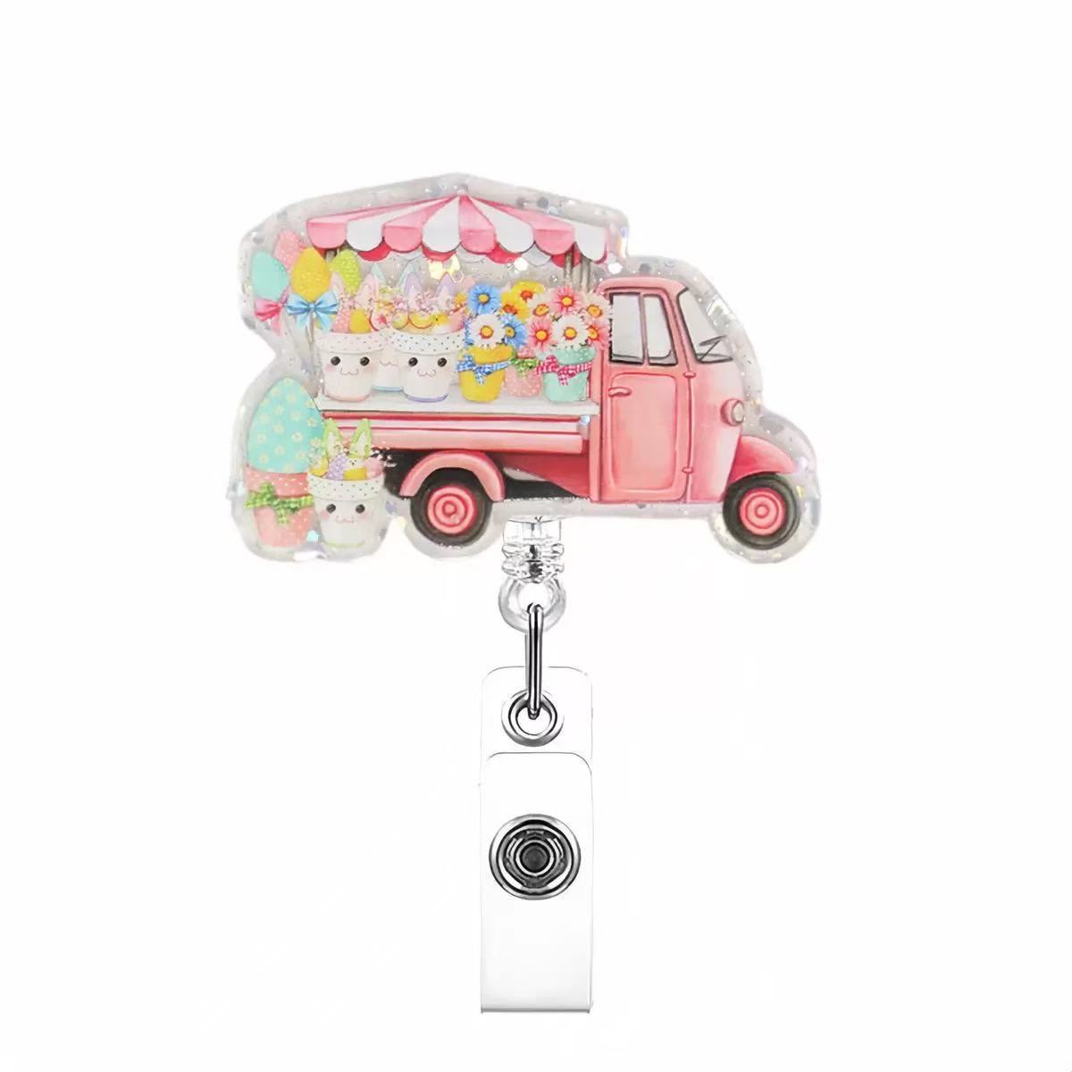 Wholesale Easter Badge Reels Glitter Fun Badge Reels