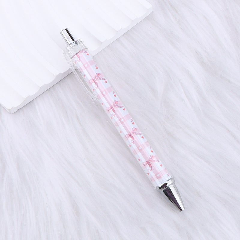 Wholesale Christmas & Pink Bow & Blingbling Roll Paper Ballpoint Pen