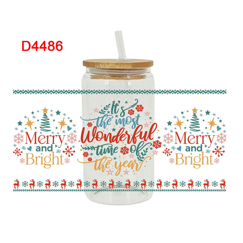 Wholesale  Christmas Series 16oz Cup UV DTF Wraps