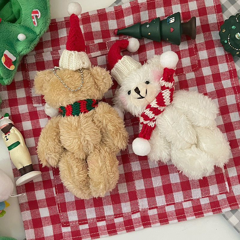 Wholesale Christmas Bear Plush Toy Keychain