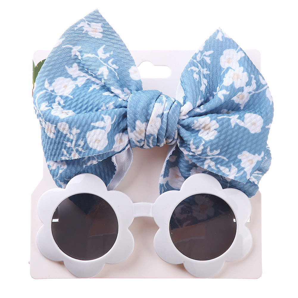 Wholesale Kids Sunglasses Fabric Headband Set