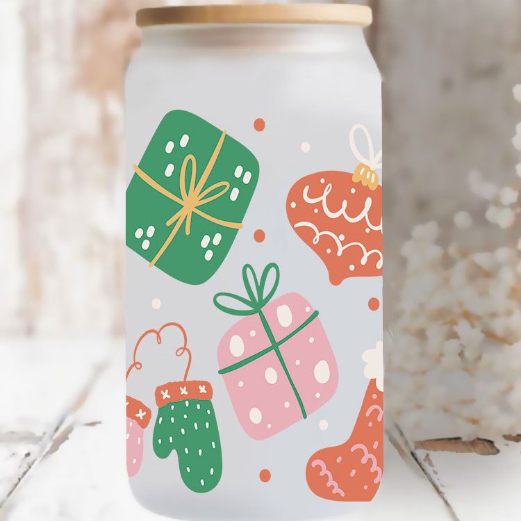 Wholesale Uv Transfer Sticker Glass Cup 16oz Cup UV DTF Wraps UV DTF Wraps