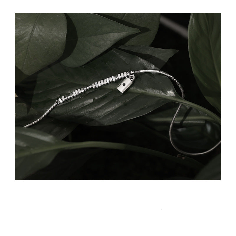 Wholesale Black Zircon Titanium Steel Necklace