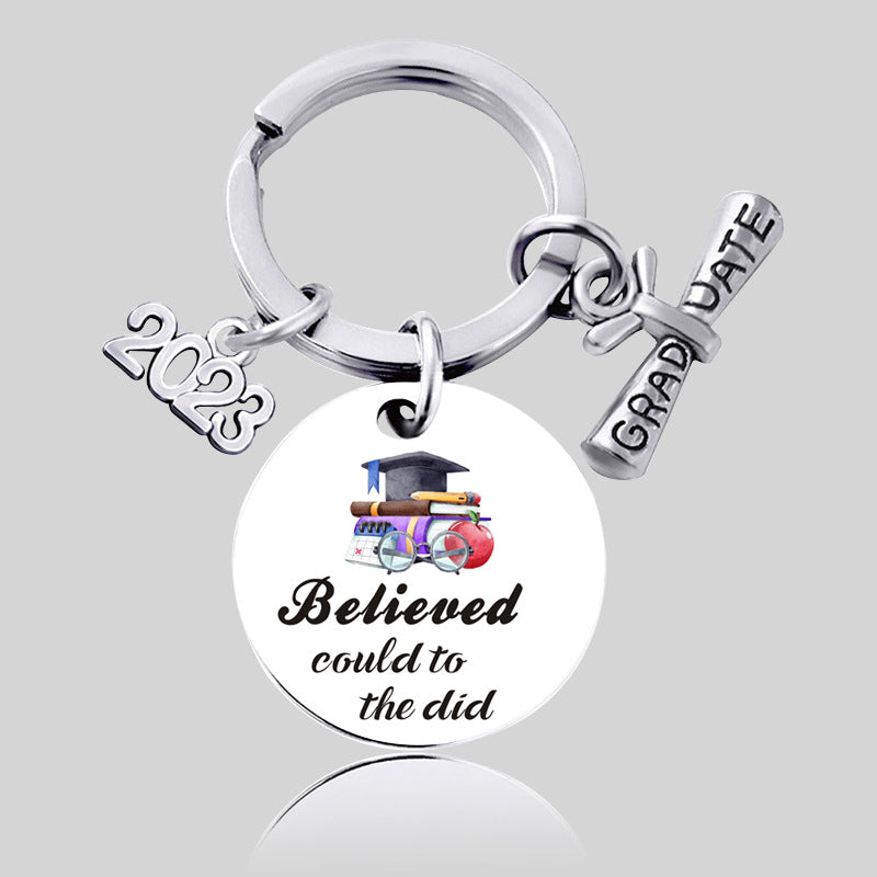 Llavero de metal de regalo de graduación al por mayor