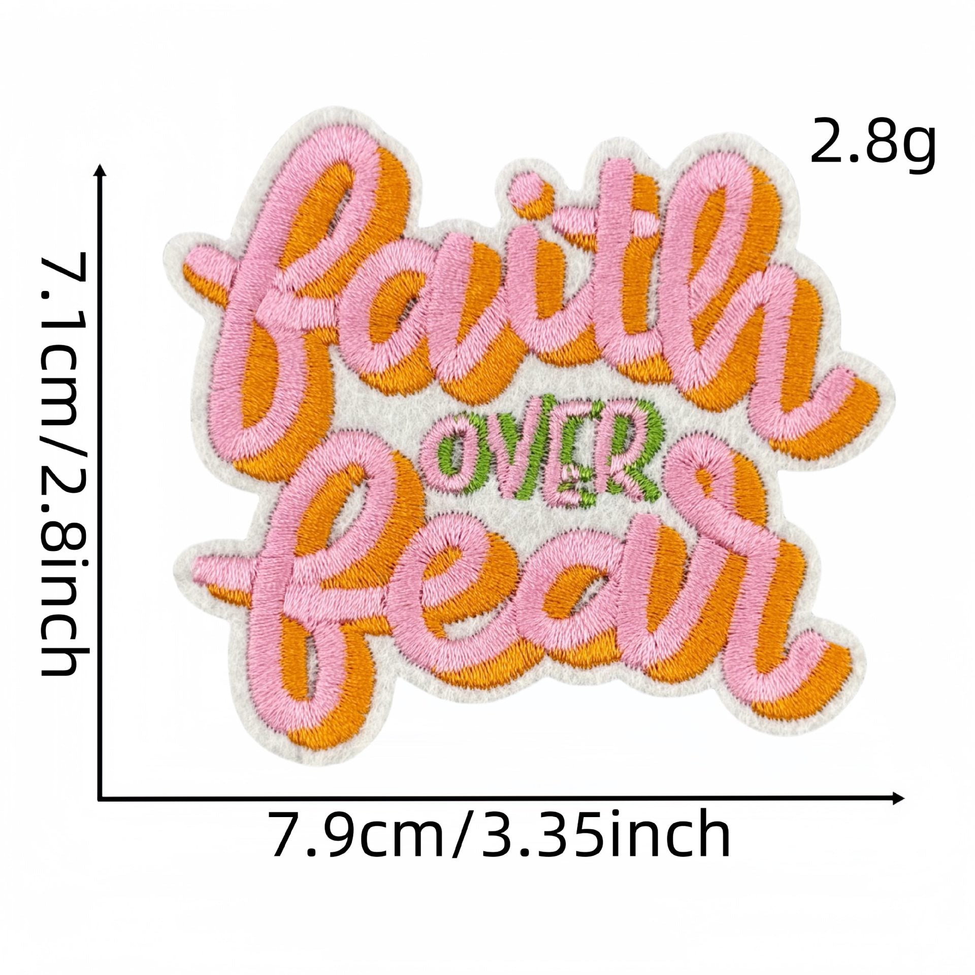 Wholesale pink Cartoon inspirational text DIY Patches
