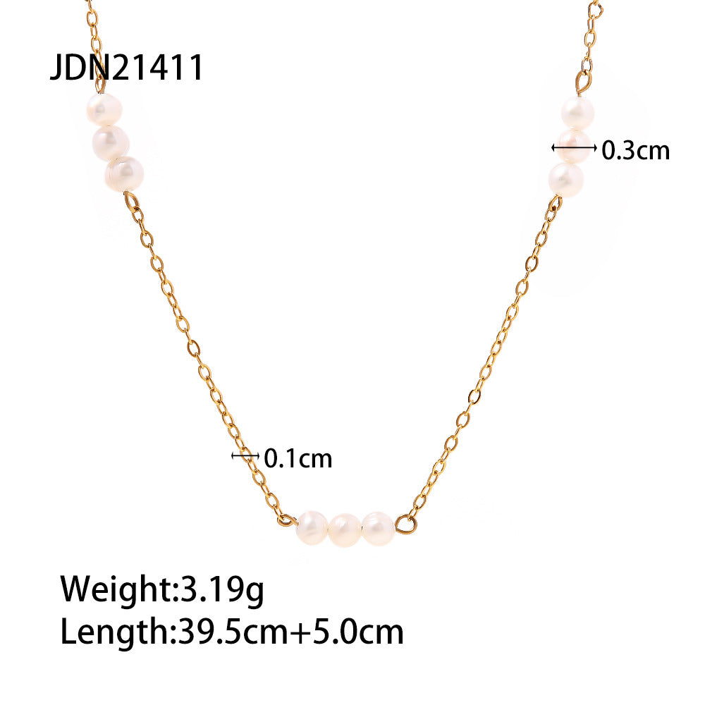 Wholesale Pearl Trend Fashion Women's Stainless Steel Necklace