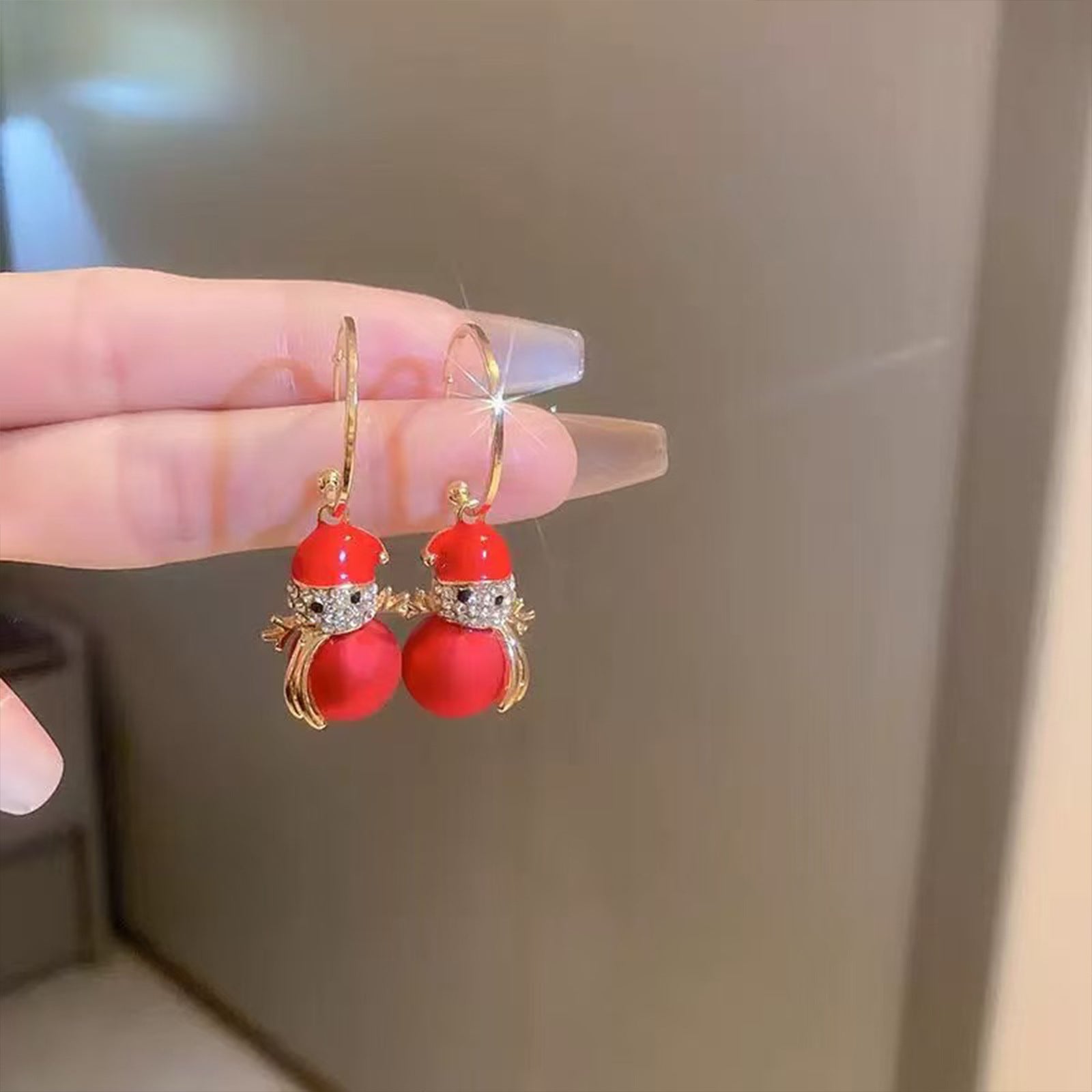 Wholesale Christmas Series Asymmetrical Earrings