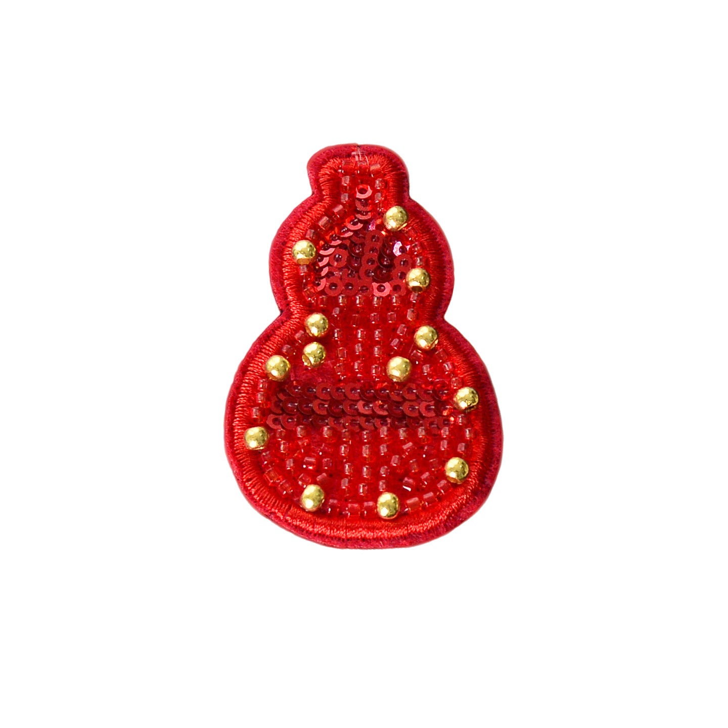 Wholesale Decorative Gourd Shaped Crystal Bead Embroidery Patch DIY Craft Supply For Clothing Bags Towels