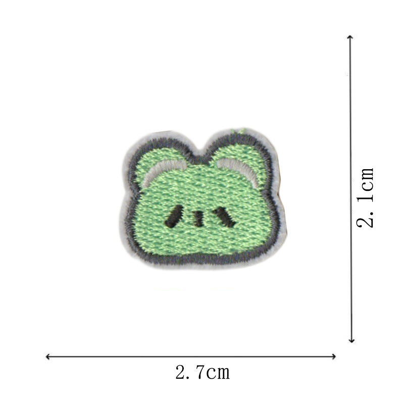 Wholesale Polyester Cotton Animal Embroidery Patches Cute Panda Dog Rabbit Designs For Kids Clothing DIY Craft Supply