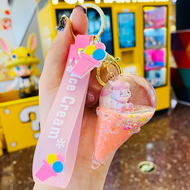 Wholesale Acrylic Oiled Ice Cream Cartoon Doll Keychain