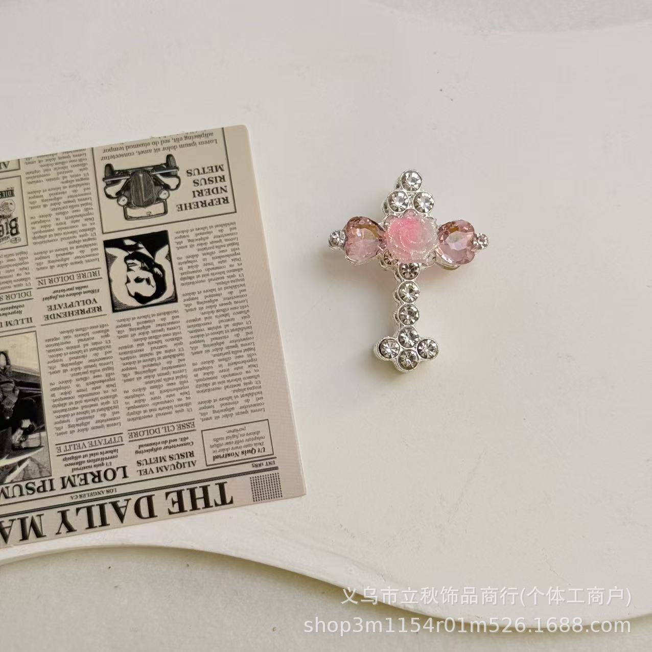 Wholesale DIY jewelry cross series designed with straight-hole beads
