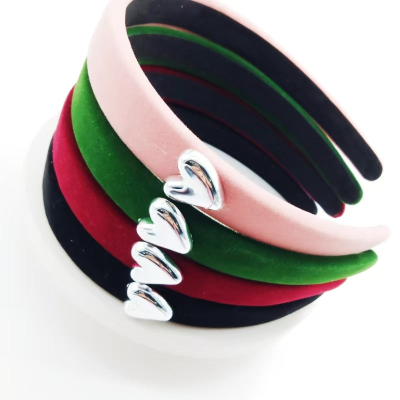Wholesale Valentine's Day Love Fabric Hair Band Women's  Fabric Wide Edge Headband