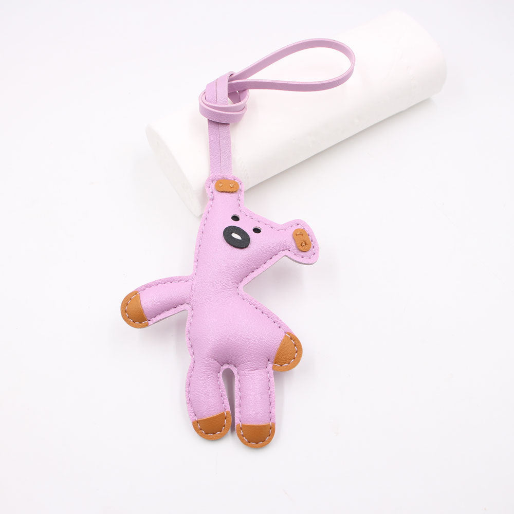 Wholesale Trendy Bean Bear Bag Charm Coffee Artificial Leather Cartoon  Pendant Purse Keychain Gift Resale