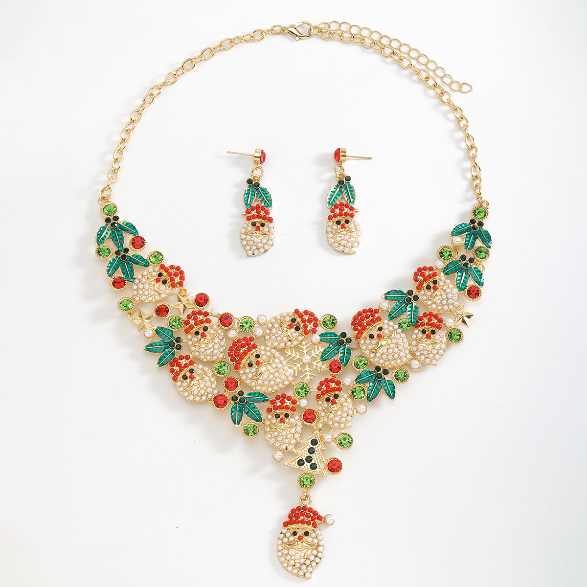 Wholesale 6pcs/pack Christmas Tree Five-pointed Star Snowflake Jewelry Set