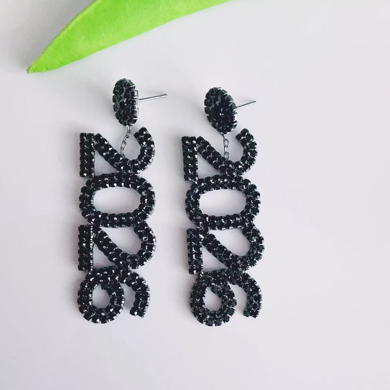 Wholesale 2026 digital Blingbling Earrings