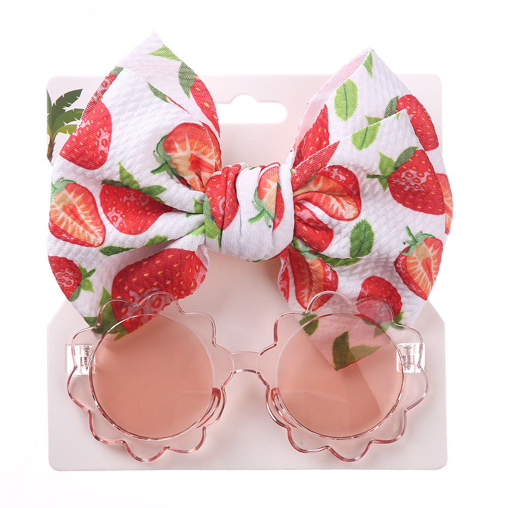 Wholesale Kids Sunglasses Fabric Headband Set