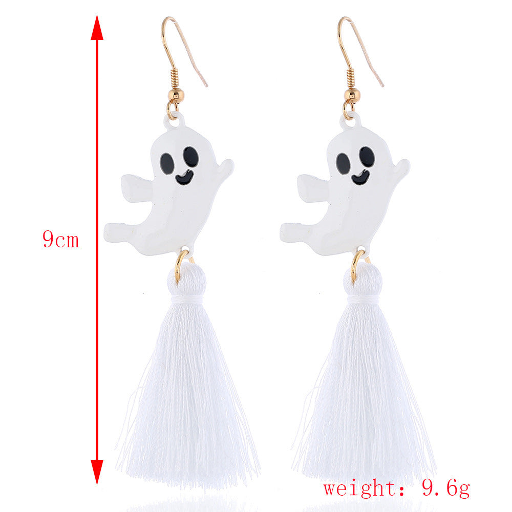 Wholesale Halloween Horror Funny Skull Spider Earrings